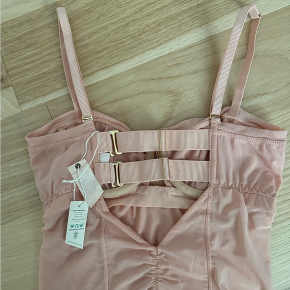 NWT Free People We Are HAH Women's Under The Wire Bodysuit Copper Rose Pink XS - Picture 8 of 11